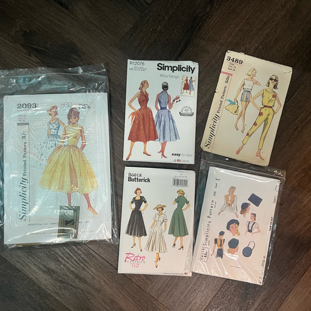 50s Retro Sewing Patterns Bulk